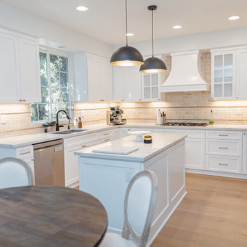 White Traditional Kitchen Remodel by NextGen Home Builders in Santa Clarita, CA