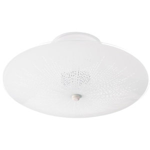 Nuvo SF77/126 Square Floral Design Close to Ceiling Fixture White 