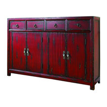 red foyer chests