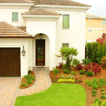 Florida panhandle driveway and front walkway