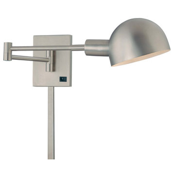 George Kovacs P600-3-603 One Light Swing Arm Wall Sconce Matte Brushed Nickel