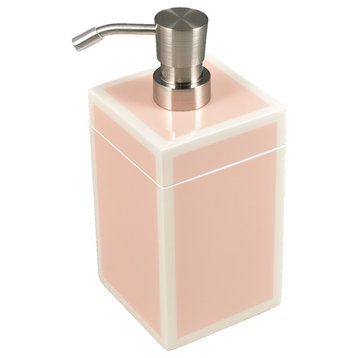 Paris Pink Lacquer Bathroom Accessories, Soap Pump
