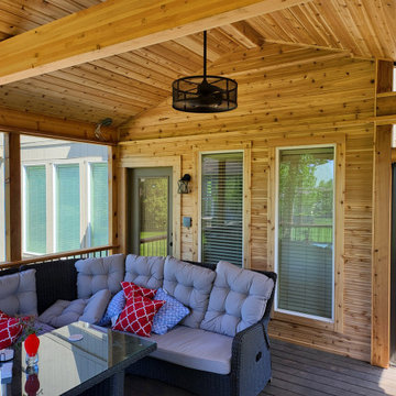 Rustic Inspired Porch Design in Olathe KS