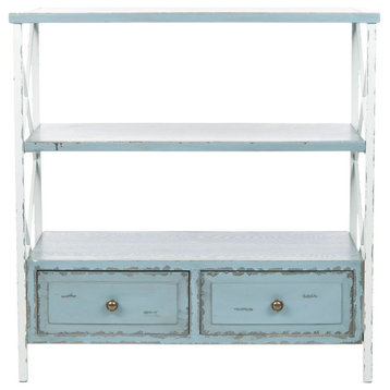 Andrea Buffet/ Sideboard with Storage Drawers Pale Blue/ White Smoke