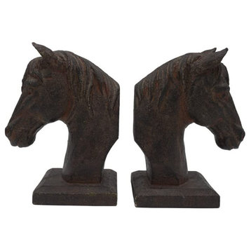 Set of 2 Horse Head Bookends