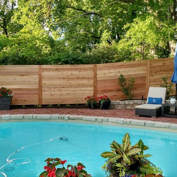 Horizontal Cedar Plank Fence