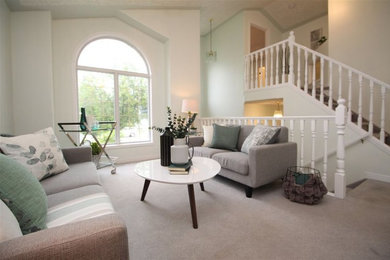 Living room photo in Edmonton