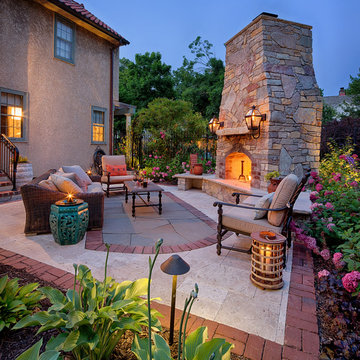 Gorgeous Outdoor Fireplace