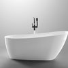 ANZZI Trend Series 5.58 ft. Freestanding Bathtub in White