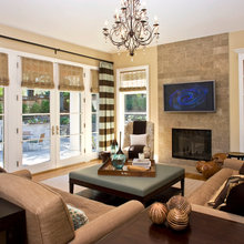 TV wall with window