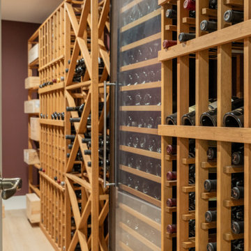 Custom Wood Wine Racks and Climate-Controlled Wine Cellar Display