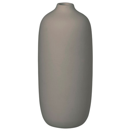 Ceola Vase Ceramic 3X7, Satellite/Taupe