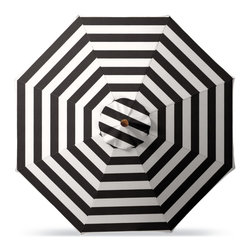 9' Round Outdoor Market Umbrella Resort Stripe Black - Outdoor Umbrellas