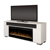 Dimplex Haley 76" Fireplace TV Stand With Soundbar in White