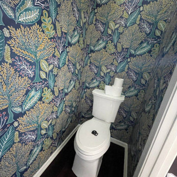 Wallpaper installation Powder room in Washington