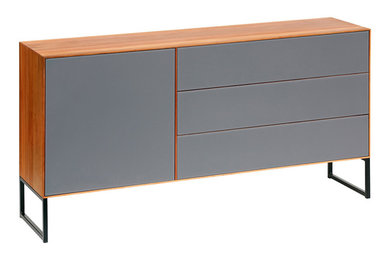 Schrein - Konzeptmöbel aus massivem Naturholz - Sideboard Elsbeere massiv, Front