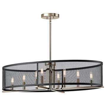 Titus 8-Light Oval Chandelier in Polished Nickel