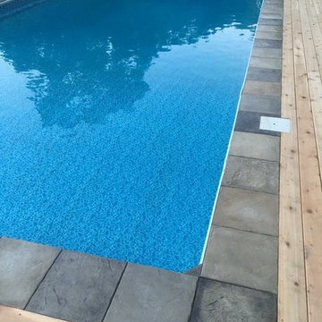 DekTek Tile's Pool Accent, Fire Pit, & Ground Paver Project!