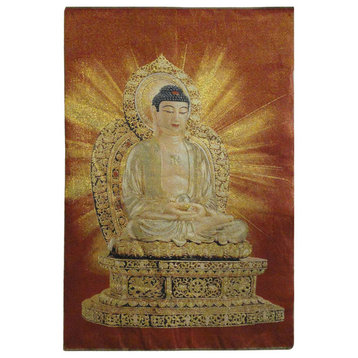 Tapestry Art Chinese Shakyamuni Buddha Loom Graphic Hcs1122A