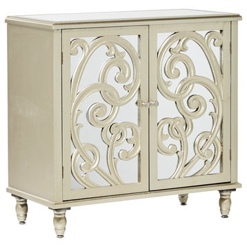 Glam Gold Wood Cabinet 58762