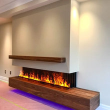 Telfair Basement Fireplace & TV Set up