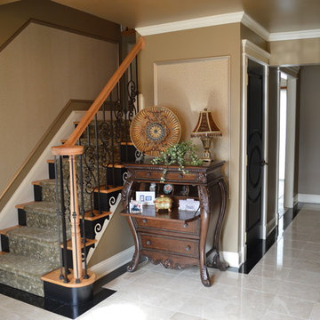 MANALAPAN, NJ, MONMOUTH COUNTY CENTER HALL ENTRY FOYER - AFTER