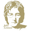 John Lennon Wall Decal, Gold, 24"x30"