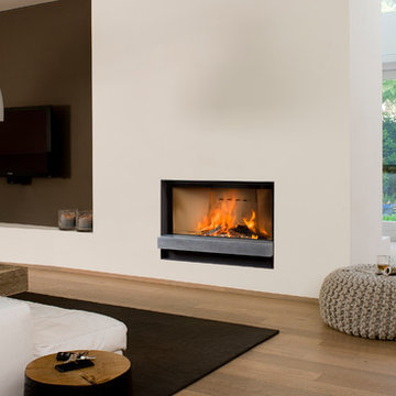 Barbas - Inset woodburning feature fireplaces