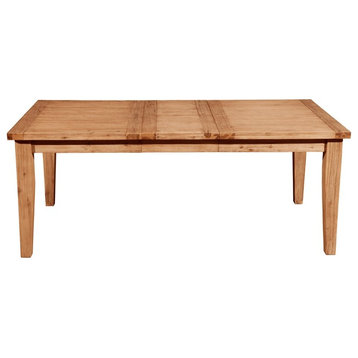 Alpine Furniture Aspen Wood Extension Dining Table in Antique Natural (Brown)