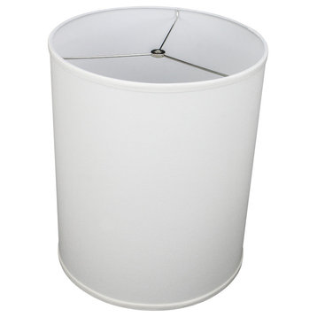 Fenchel Shades, 14"x14"x18" Spider Attachment Drum Lamp Shade, Linen White