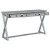 Keats French Country Style 3 Drawer Console Table Light Grey