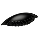 Cosmas - Cosmas 7067FB Flat Black Braided Cabinet Bin Cup Pull, 3" Hole Centers, Set of 5 - Price is for 5 pulls