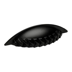 Cosmas - Cosmas 7067FB Flat Black Braided Cabinet Bin Cup Pull, 3" Hole Centers, Set of 5 - Cabinet And Drawer Handle Pulls