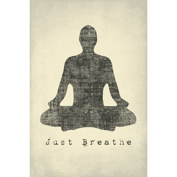 Just Breathe, mindfulness meditation poster print