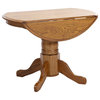 Intercon Furniture Classic Oak Drop Leaf Laminated Dining Table, Chestnut