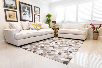 Inspiration for a large modern living room remodel in Miami