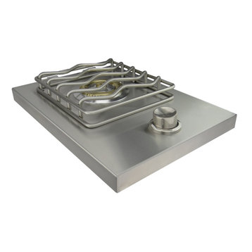 RCS Stainless Steel Single Side Burner with Stainless Steel Lid Drop-In, Propane