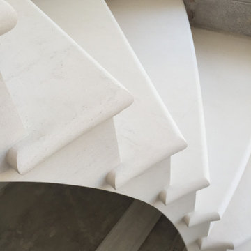 An immaculate finish on our hand carved limestone staircase