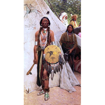 Henry F Farney Indians 15"x30" Premium Canvas Print