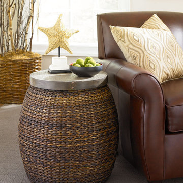 Hammary Hidden Treasures Round Basket Accent Table