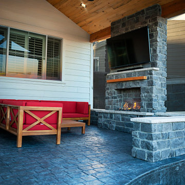 Roof Cover and Fireplace