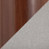 Pebble Barstool, Set of 2, Walnut Metal, Light Gray Fabric
