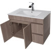 Strato Wall Mounted Bathroom Vanity Cabinet Set With Single Sink, Estepa, 32"