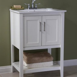 Traditional 24 inch Traditional Bathroom Vanity White Finish - Bathroom Vanities And Sink Consoles