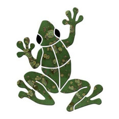 Small Frog Ceramic Swimming Pool Mosaic 6", Green