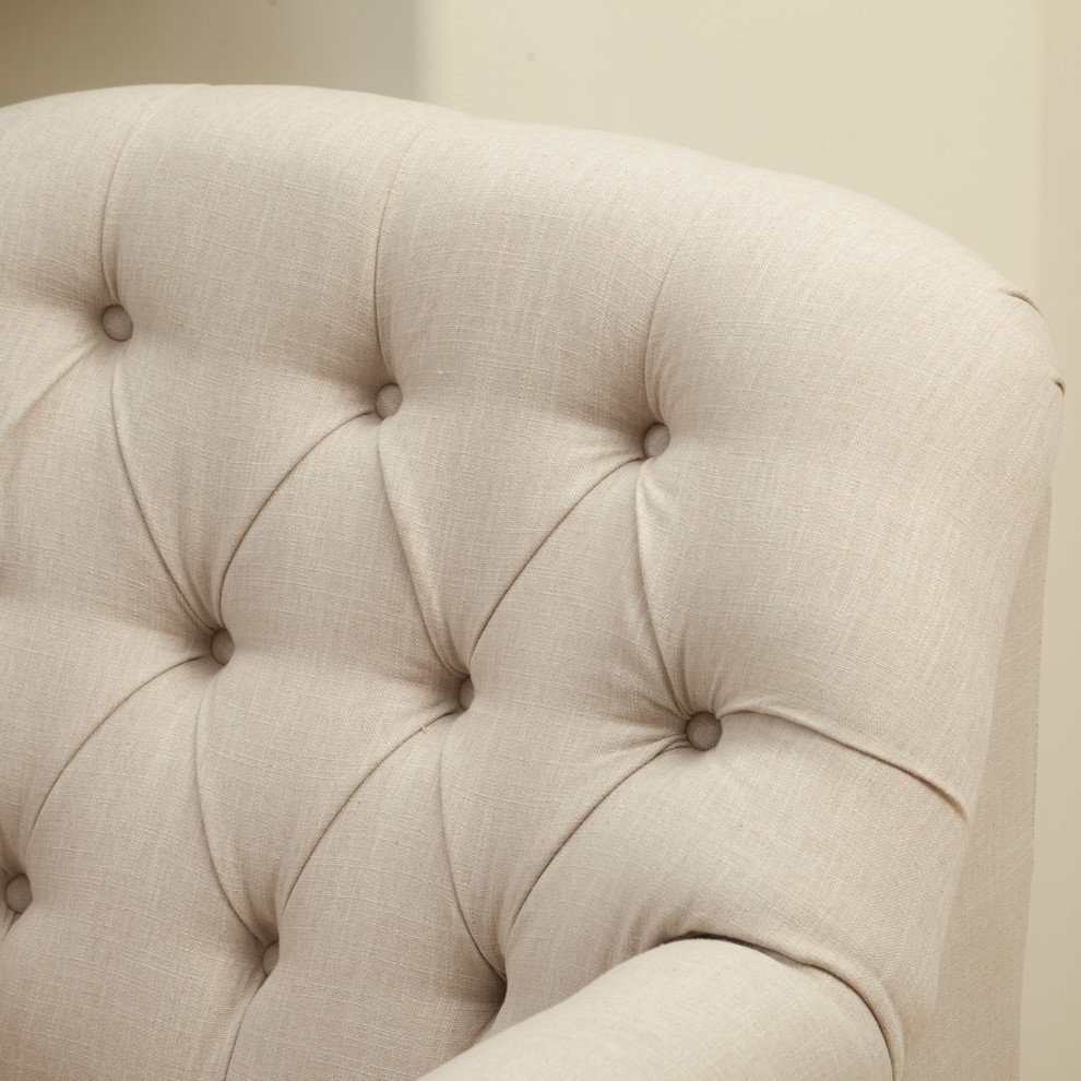 GDF Studio Verona Fabric Club Chair, Beige