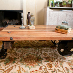 Rustic Rail Cart Table 3 - Coffee Tables