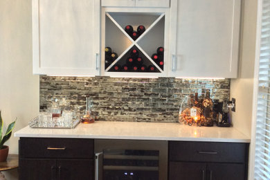 Home bar - transitional home bar idea in Other