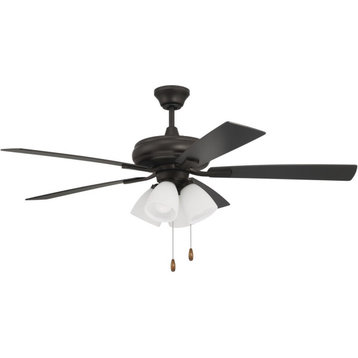 Eos 4 Light 52 in. Indoor Ceiling Fan, Espresso, Espresso/Walnut