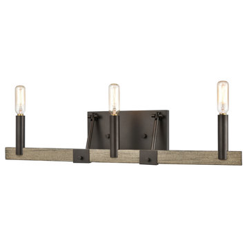 Transitions 22" Wide 3-Light Vanity Light, Oil Rubbed Bronze